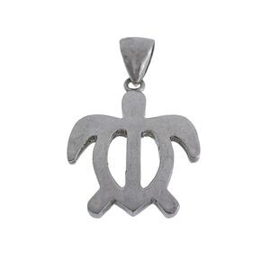 Vintage PCU Sterling Silver 925 Sea Turtle Honu Cut Out Pendant